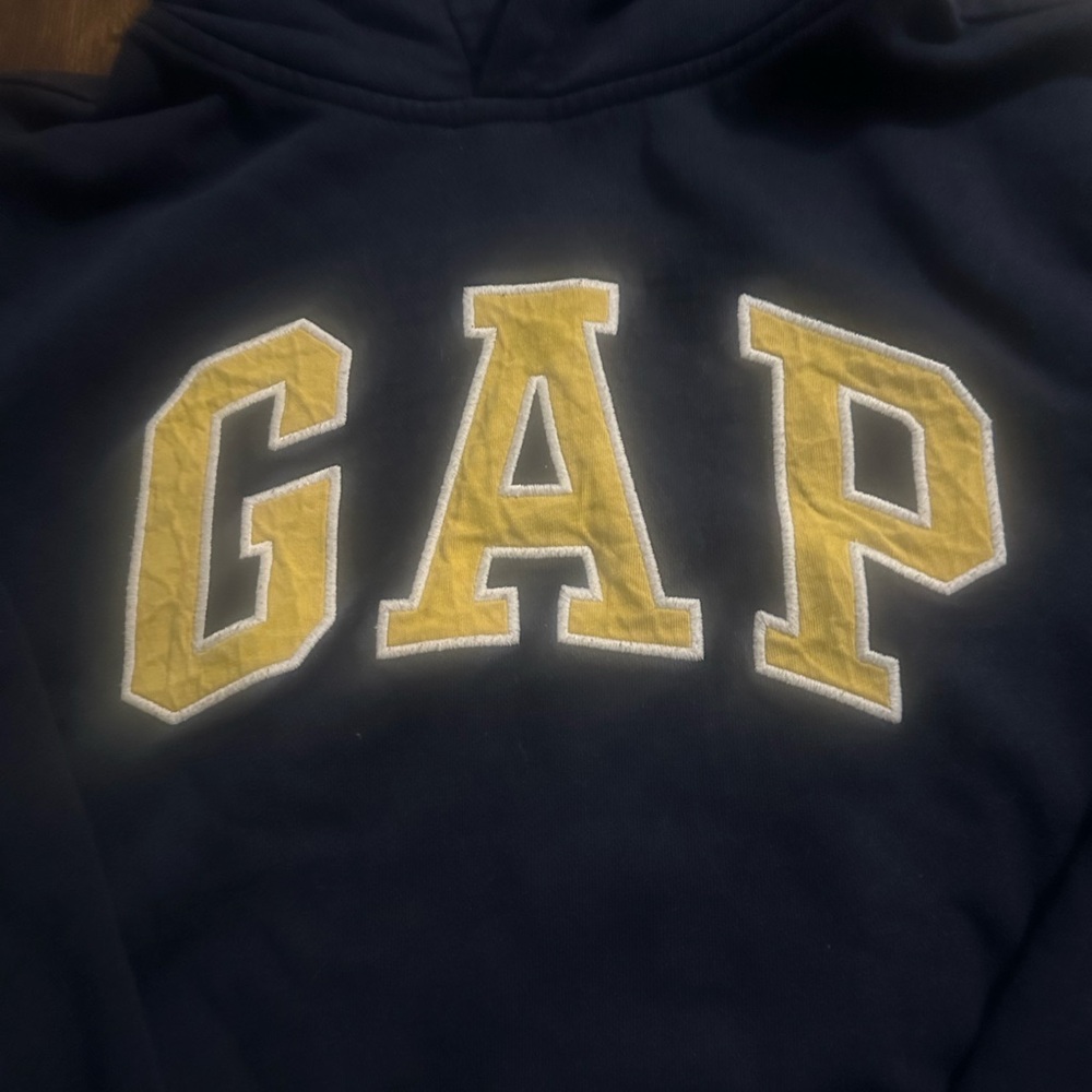 GAP Kid’s Navy Hoodie with Yellow Logo